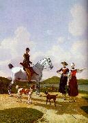 Wilhelm von Kobell Riders on Lake Tegernsee oil painting on canvas